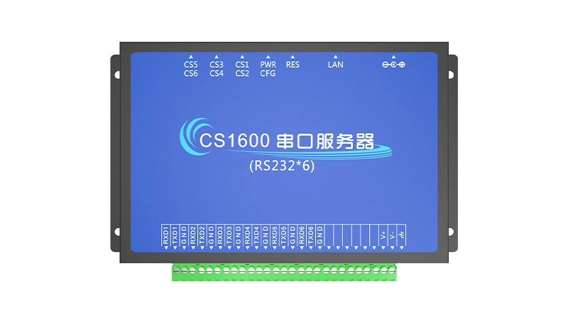 Industrial-grade Multi-port Serial Server - 6-port RS232 to Ethernet Port - CS1600 - IPCSUN